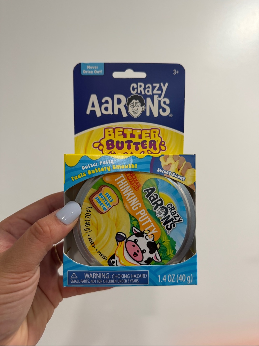 Crazy Aaron's Better Butter Thinking Putty - Yellow & Blue